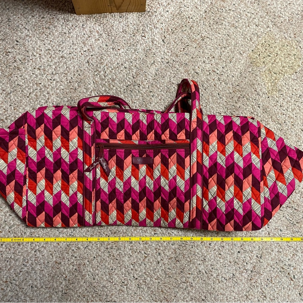 Vera Bradley large duffel in Bohemian Chevron NWT